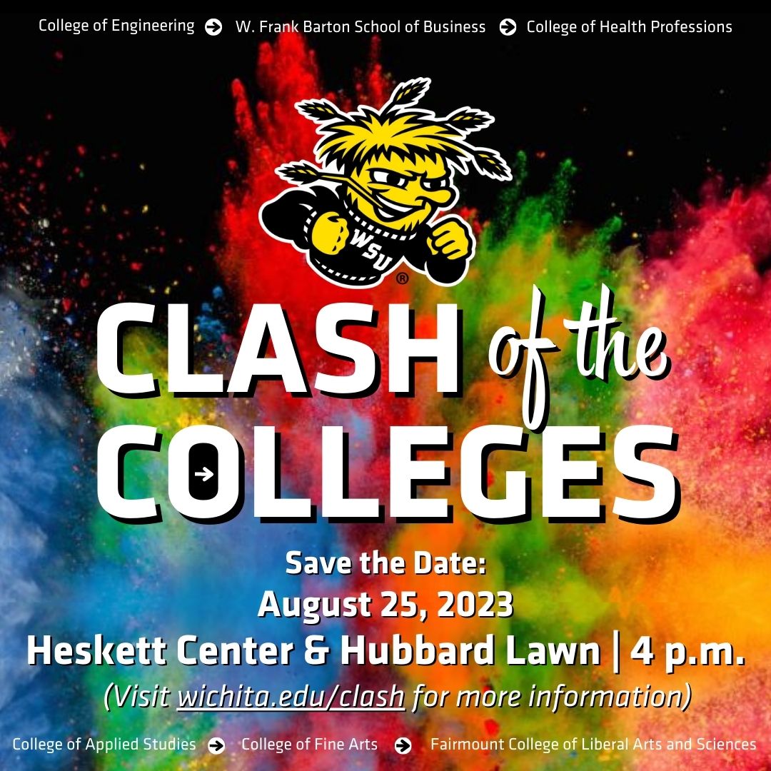 shockersuccess's tweet image. CLASH IS RELOCATING!!!! Clash will be taking place Heskett Center and Hubbard Lawn! Stay tuned for more information on each colleges Pre-Party location! #NewShocks23