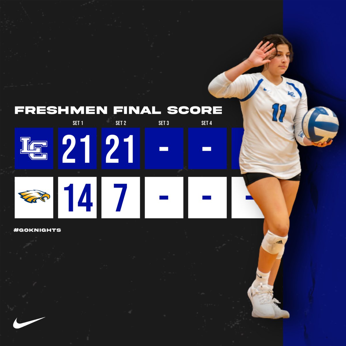 LexCathVB's tweet photo. Freshmen defeat Franklin Co. in 2 straight! #GoKnights⚔️ https://t.co/n8GpG1i8fB
