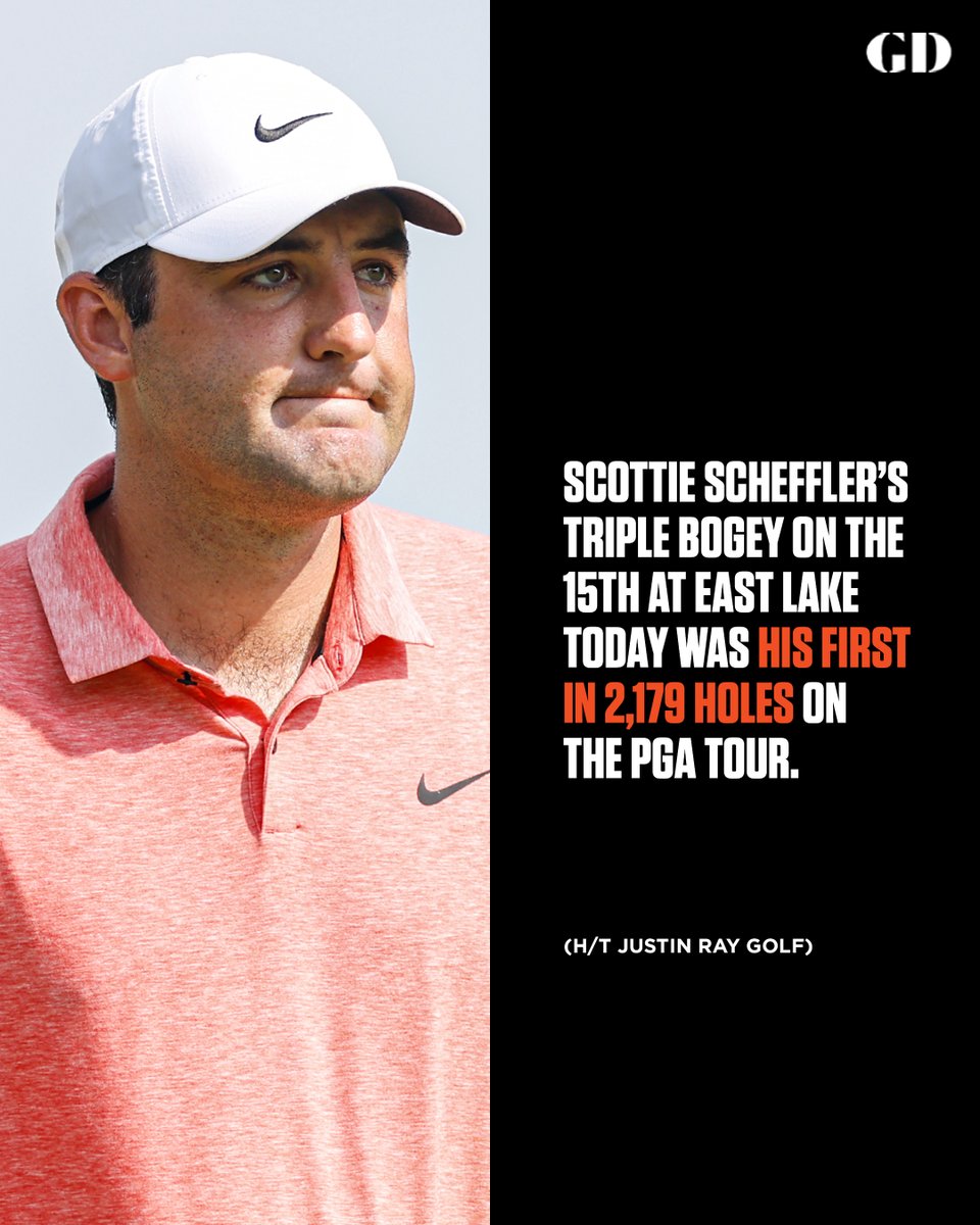 GolfDigest's tweet photo. Scottie went over 121 rounds of golf without a triple bogey. 🤯

(H/T: @JustinRayGolf) https://t.co/ThSpNwP98j