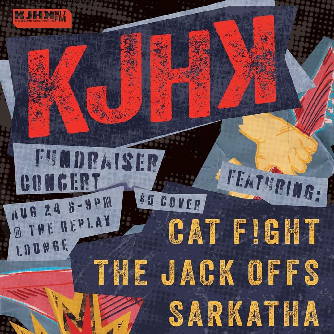 Fundraiser show for <a href="/kjhk/">KJHK 90.7 FM</a> at <a href="/replaylounge/">Replay Lounge</a> from 7-9pm. Great triple bill. Every band's a winner.
