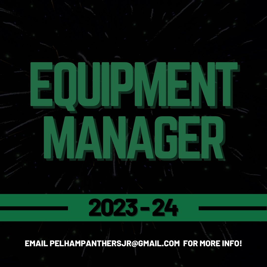 Pelham Panthers (@panthers_pelham) on Twitter photo Want to join the Panthers? We’re looking for an enthusiastic & dedicated equipment manager for the upcoming season!
For more information, please reach out to pelhampanthersjr@gmail.com. We look forward to hearing from you! Want to join the Panthers? We’re looking for an enthusiastic & dedicated equipment manager for the upcoming season!
For more information, please reach out to pelhampanthersjr@gmail.com. We look forward to hearing from you!