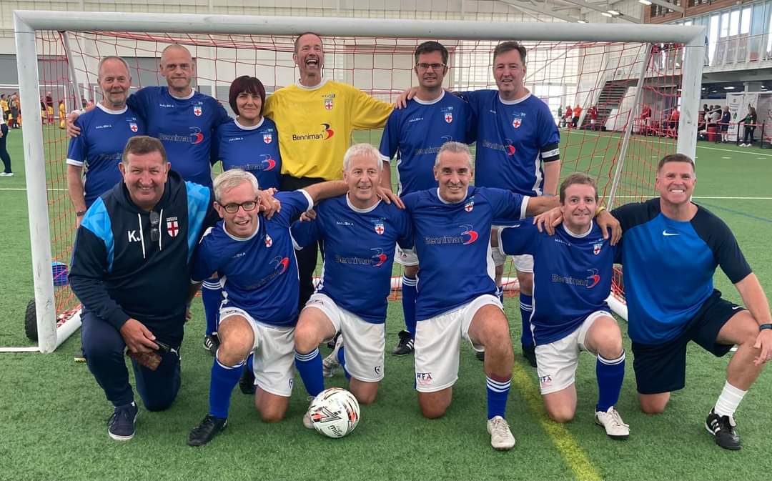 Well done to our Over 40's England Transplant Walking Football team. 

A great effort against a very solid England PD team today at the World Nations Cup.

Result: England Transplant 2 - 2 England PD 

#WalkingFootball #england 🦁🦁🦁