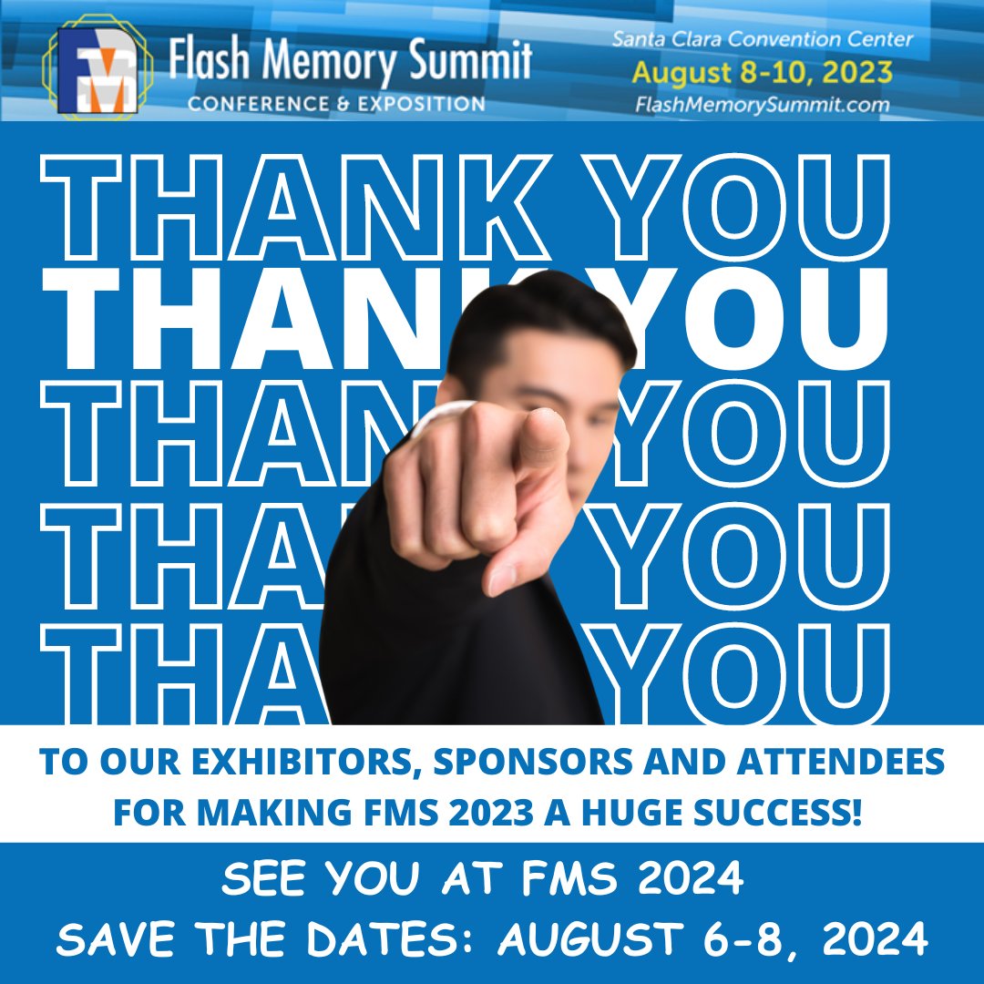 Thank you to everyone who exhibited, sponsored and attending #FMS2023. FMS was a huge success thanks to everyone who participated. We look forward to seeing you in 2024! Save the dates!

#fms2023 #technology #flashmemory #flashstorage#allaboutmemoryandstorage