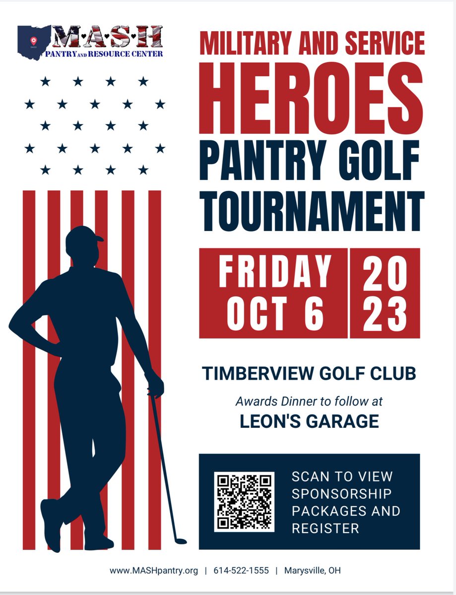 Register as a Player, Corporate Sponsor, or Sponsor a Hole in Memory/Honor of a Veteran or Fallen Hero at our M.A.S.H. ANNUAL Golf Outing, Friday, October 6, 2023. Feel free to register to join us at Leon's Garage for dinner afterwards!
