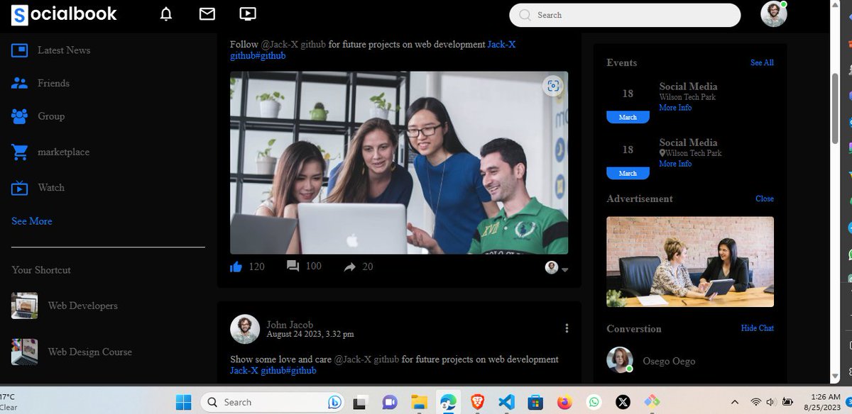 jacob_john0's tweet image. #projectwithsourcecode front end clone live in github pages
jack-xcodes.github.io/Socialbook/
sourcecode ,,github.com/Jack-XCodes/So…
