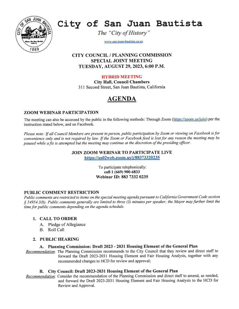 City of San Juan Bautista, CA tweet media