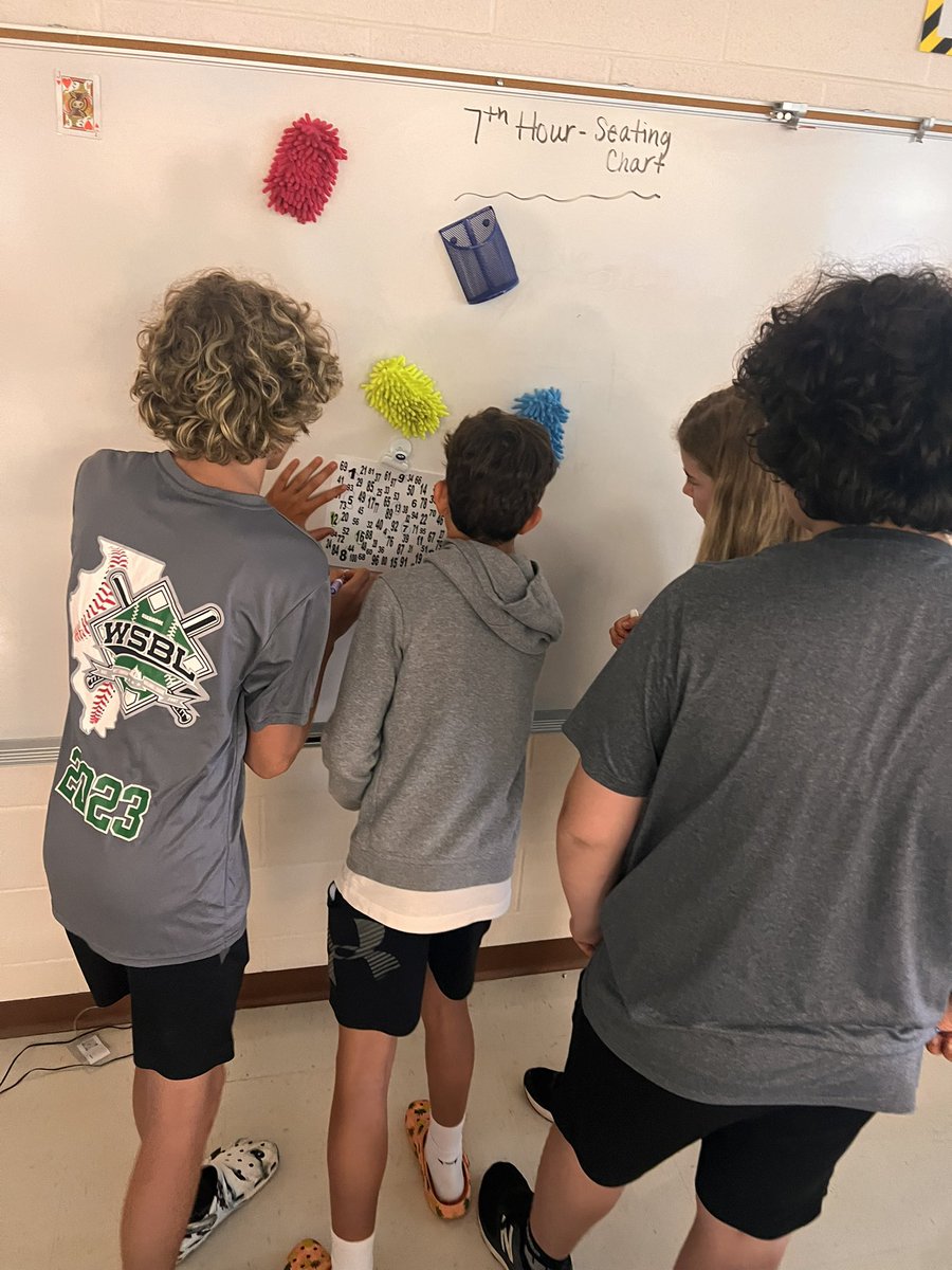 MissGalvan1's tweet photo. On Tuesday we did the 100 numbers group task it was so fun to see kids working together! Yesterday was completed the tax collector task and I had to make kids to stop working. Room 703 is looking a little different this year. https://t.co/AjjobJpDSe