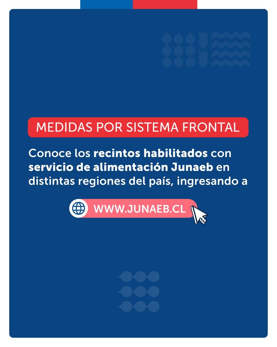 JunaebM's tweet photo. 🔴ACTUALIZACIÓN RECINTOS HABILITADOS #SistemaFrontal 🔴

Estos son los lugares donde estamos entregando alimentación en la región 👇

https://t.co/XDytwHKmdB

¡Comparte esta información! https://t.co/9irSVJsofD