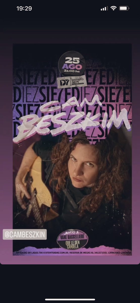 Mañana Viernes vuelvo a Rosario para otra emisión versionada de ANTENA, a dos guitarras. Me acompaña Pablo Butel en guitarra, y comparto la noche con la talentosa Vane Baccelliere, en <a href="/distritosie7e/">DISTRITO 7</a> 💥

Entradas acá:
passline.com/eventos/vane-b…