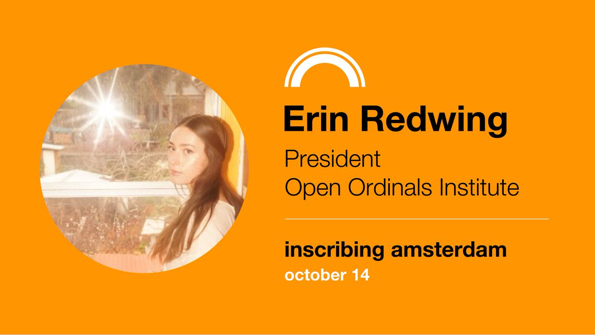 InscribAtlantis's tweet photo. 📢 NEW SPEAKER ANNOUNCEMENT 📢
Erin Redwing will be speaking at Inscribing Amsterdam 2023!
@realizingerin is the President of @ordinalsorg, creator of @AquarianCon, and co-host of @hellmoneypod 🔥

Grab an early bird ticket before they're gone: https://t.co/GuVH7FyT6m https://t.co/w24SU6gnT5