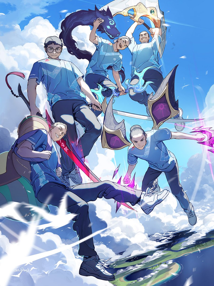 「summer themed poster for C9 」|Shilinのイラスト