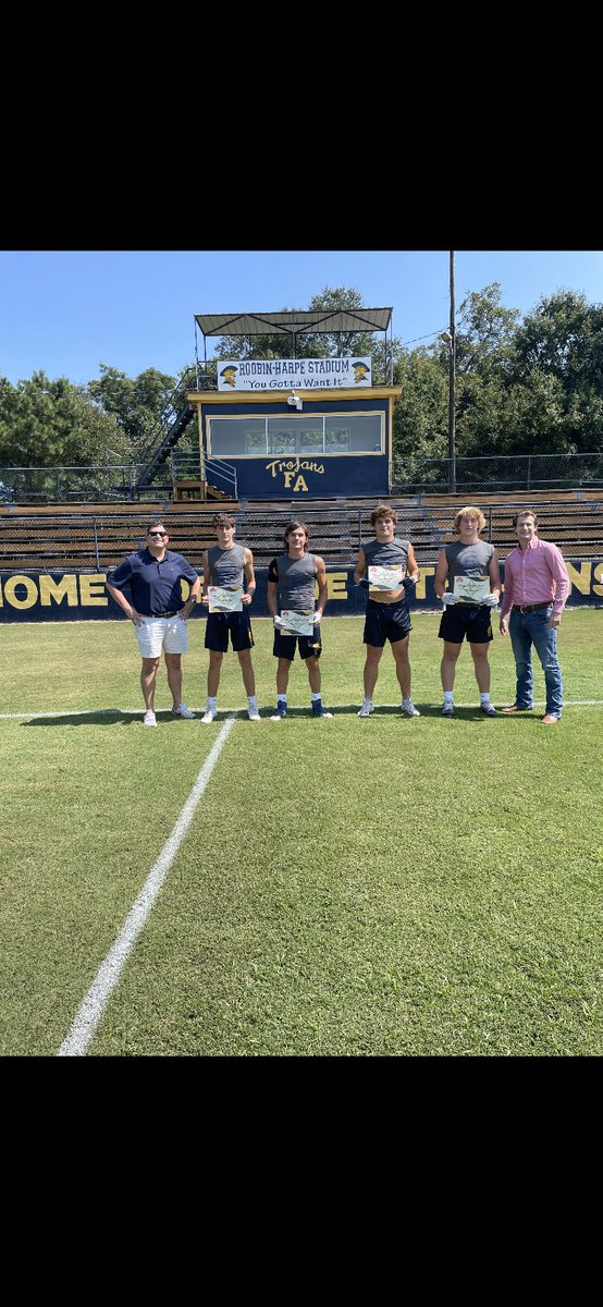 Thank you Drew Smith and @statefarm for sponsoring our players of the week! 
Week 1 
 Brody Ashley /Bryson Faulk OPOTW
Luke Mitcham DPOTW
Will Sangster STPOTW