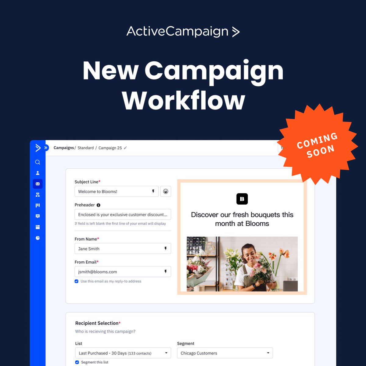 ActiveCampaign's tweet photo. Something new is on the way! 🤩 

Click for a sneak peek! ➡️ https://t.co/2zSujFoT7J

#comingsoon #customerinnovation #creatingwow #activecampaign #emailmarketing https://t.co/DilhK8uTRS