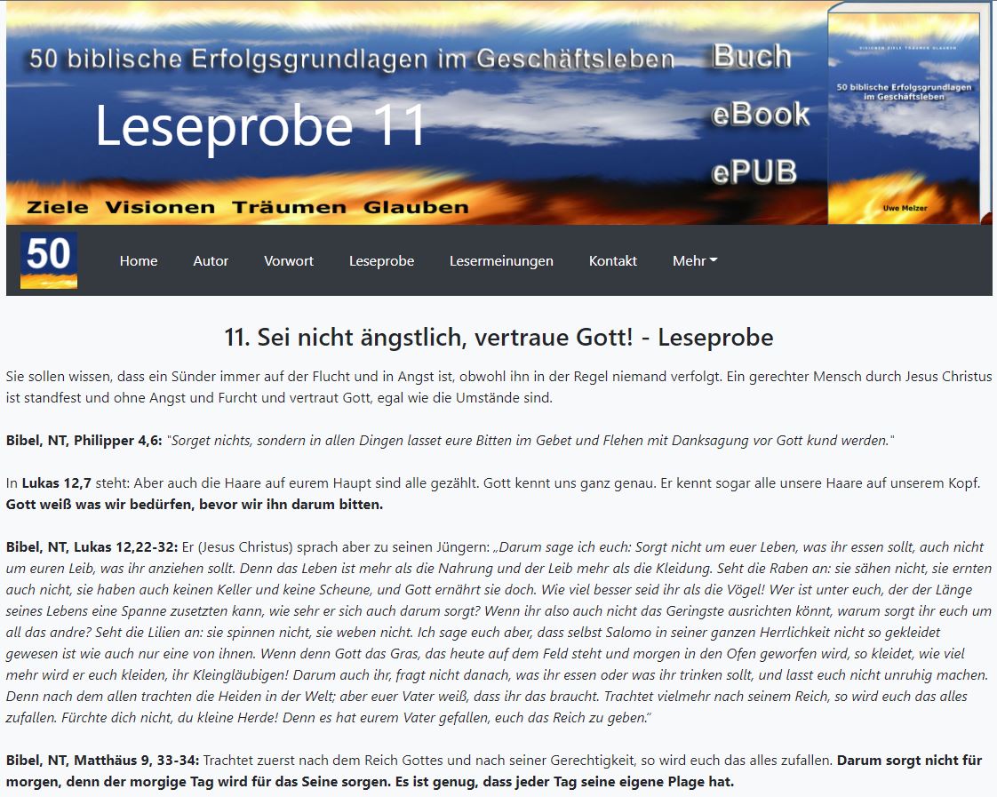 ARCHITEKTENHAUS's tweet photo. #Leseprobe: 50 #Erfolgsgrundlagen Kapitel 11. Sei nicht #ängstlich, #vertraue #Gott! Ein #Sünder ist immer auf der #Flucht und in #Angst ist, obwohl ihn niemand #verfolgt … vollständigen #Artikel #lesen: https://t.co/YyrlCy5y1v https://t.co/PHXY2P0ZFg