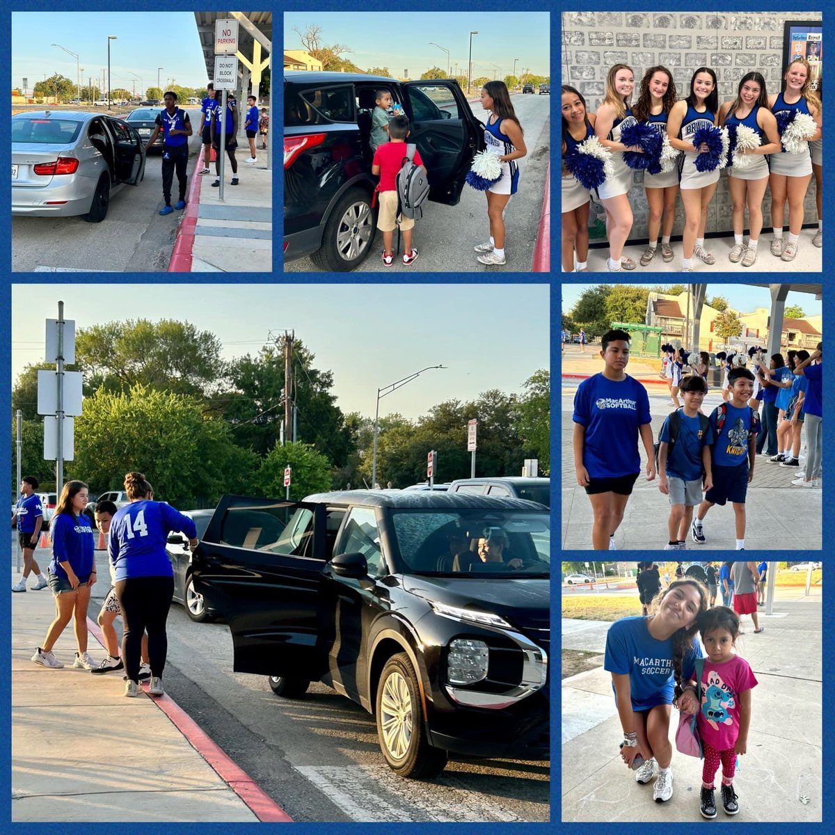 Thanks to @CoachHirst34 and @FunkyCoachMedin for bringing Brahma spirit to the castle this morning! Our little knights were welcomed by athletes, cheer, and band and we got ready to represent at the #futurebrahma game tomorrow @PrincipalHDZ
