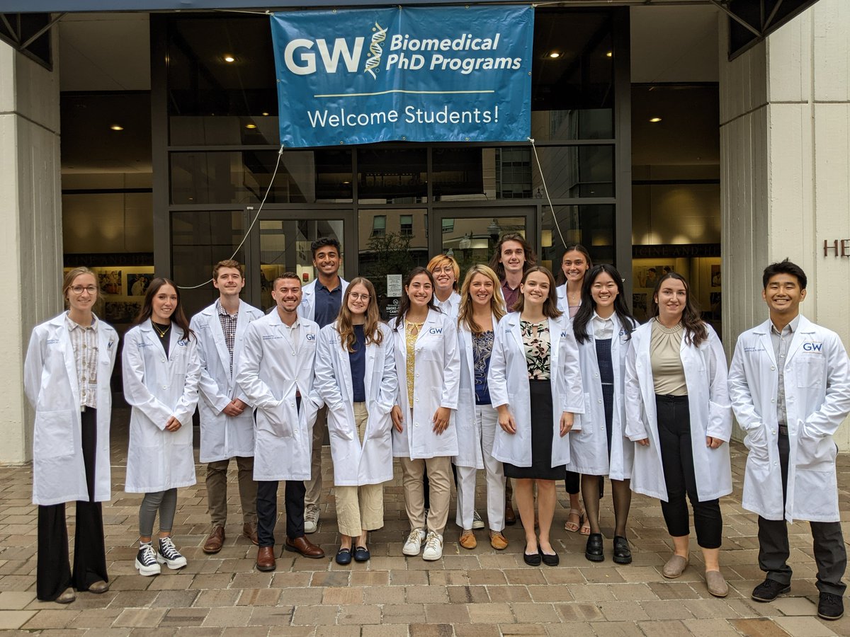 GW_IBS's tweet photo. A fabulous #Orientation Day 1 welcoming our 15 new #GWIBSFamily PhD students! #TheFutureOfScience https://t.co/47mT4Lw3Wy