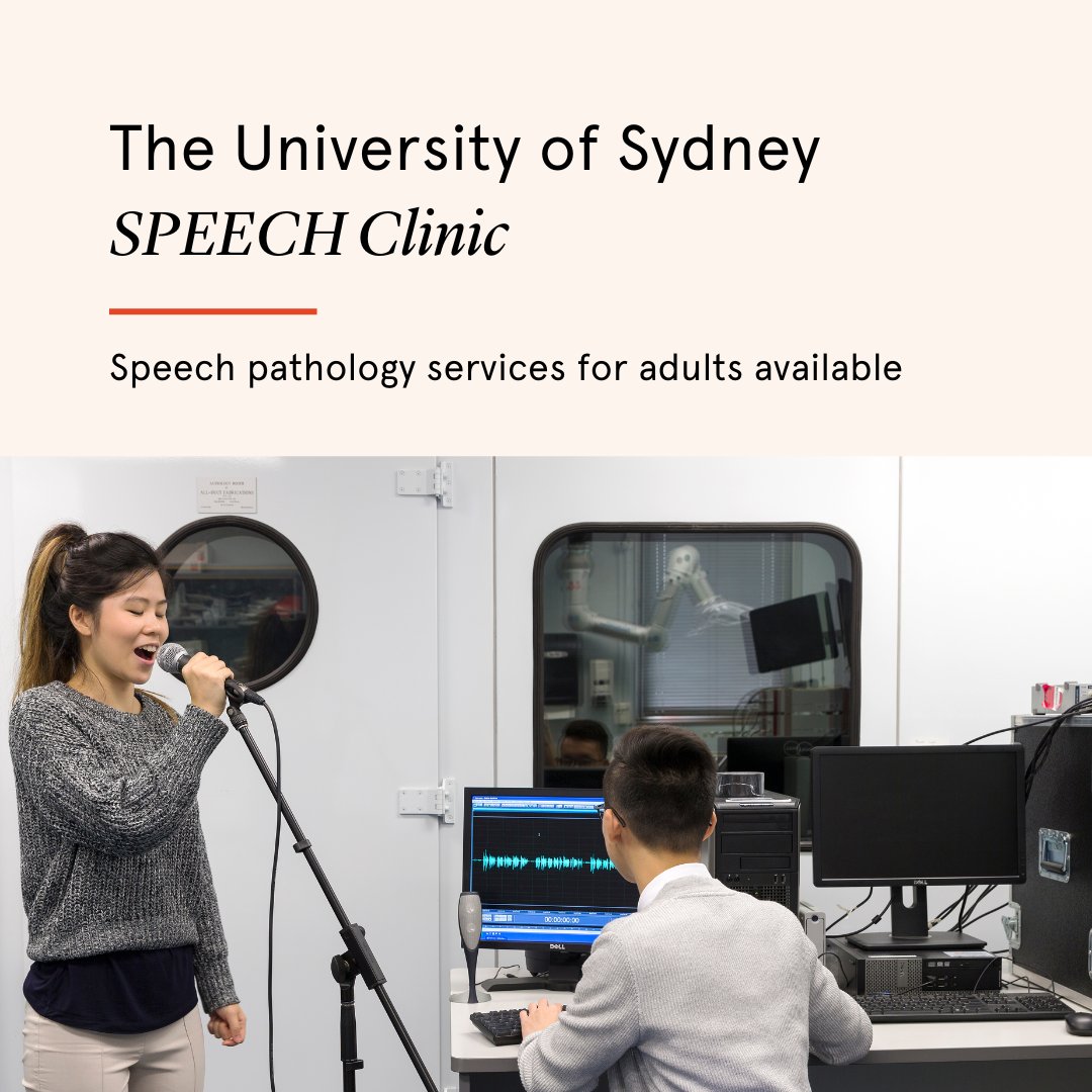 Sydney Health (@syd_health) on Twitter photo Did you know the <a href="/Sydney_Uni/">University of Sydney</a> SPEECH Clinic provides student-led speech pathology services for adults?
Located at the Susan Wakil Health Building, the clinic's assessment & therapy services are provided by speech pathology students supervised by qualified speech pathologists. Did you know the <a href="/Sydney_Uni/">University of Sydney</a> SPEECH Clinic provides student-led speech pathology services for adults?
Located at the Susan Wakil Health Building, the clinic's assessment & therapy services are provided by speech pathology students supervised by qualified speech pathologists.