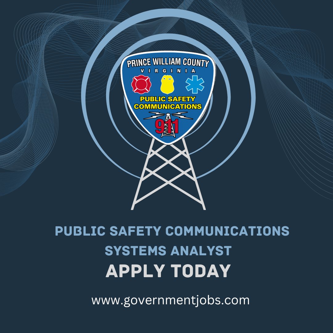 Do you have experience in systems administration, networking, wireless communications, or public safety information technology? Love new and emerging technology? governmentjobs.com/careers/pwcgov…  Apply today! #PWC911  #SystemsAdministration  #WirelessCommunications #P25RadioSystem #ITJob