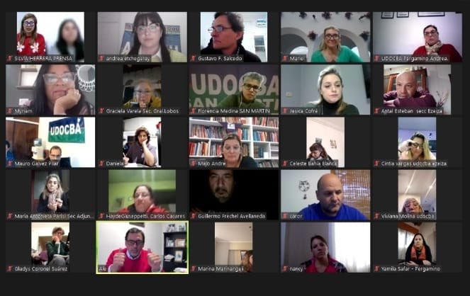 udocbacentral's tweet photo. 📍 En el día de fecha se lleva acabo la capacitación de "LICENCIAS PARENTALES". 
Nuestro Secretario General, @AlejandrooSalce, dio inicio a la charla a cargo del compañero  Sec. Gremial Provincial  @gustavofsalcedo, la Asesora Nancy Morales, desarrollándose  de modo virtual. https://t.co/vSSN6HUGWE