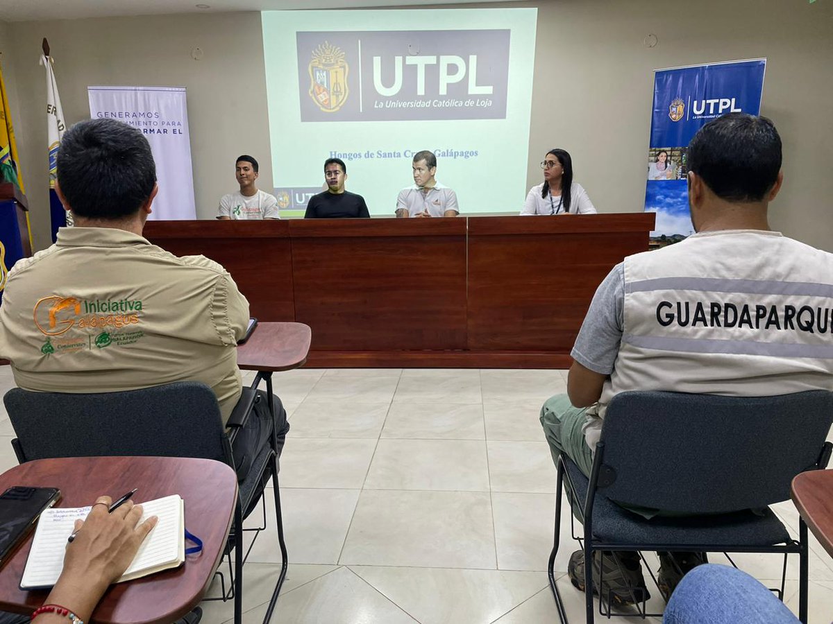 #InvestigaciónUTPL🇪🇨

🍄 <a href="/savegalapagos/">Galápagos Conservancy</a>, <a href="/ConGalapagos/">Conservando Galápagos</a> y <a href="/utpl/">🎓 UTPL</a> realizamos  en las #IslasGalápagos la presentación de resultados de la investigación: Diversidad estacional de hongos a lo largo de un gradiente altitudinal.