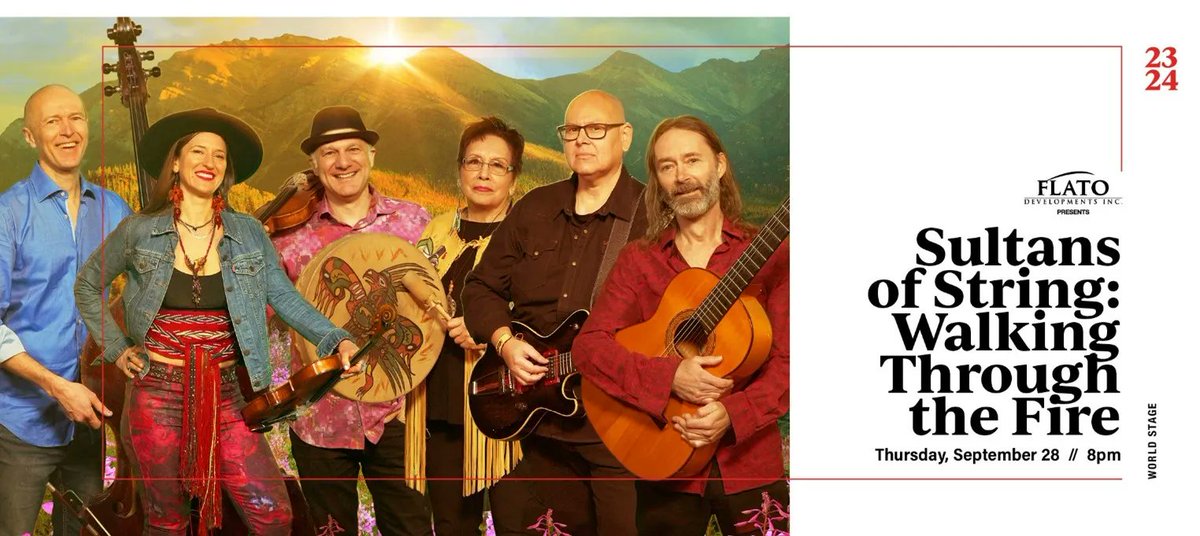 sultansofstring's tweet photo. Flato Markham Theatre World Premiere Indigenous Artists and Sultans of String Walking Though the Fire - A Trailblazing Musical Response to the TRC’s 94 Calls to Action
@MarkhamTheatre https://t.co/pfvWfeKEXs #MarkhamOn #GTAMusic https://t.co/aDsbUBp7Z5