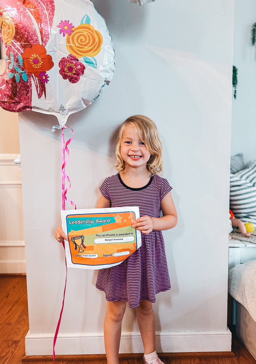 UVACoachFenwick's tweet photo. Today was Harper’s last day of school before starting Pre-K. She won the leadership award and we couldn’t be more proud! ☺️

#alwayshelpothers https://t.co/jSGpO1n8Rr