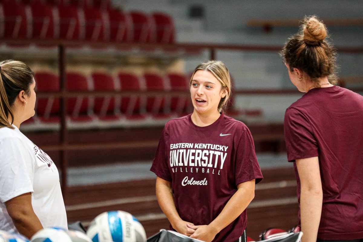 EKUVolleyball's tweet photo. Assistant coach @ken_murr is back at her alma mater this weekend.  

Kendall led Mississippi State in digs (413) in 2018. https://t.co/021I2eJoMP