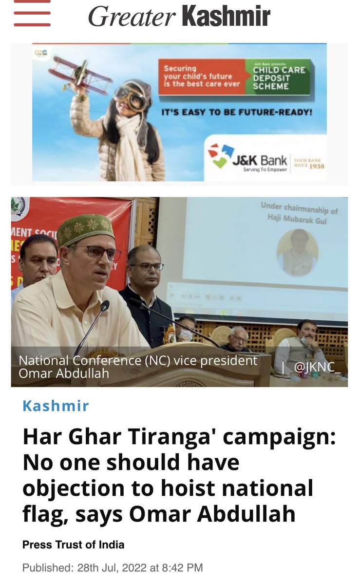 koshurnaffar's tweet photo. In addition, schools and offices are being made to celebrate Indian Independence Day and share it on social media to present a false reality to the outside world. Last year Kashmiris were forced to pay 20 Rs. To get the mandatory flag hoisted. https://t.co/ntNZGIrLEX