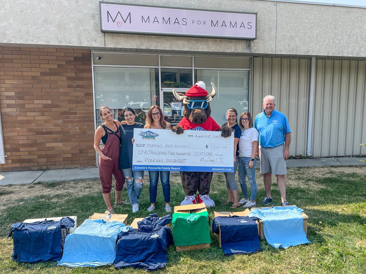 🌟❤️ Today, we've delivered a much-needed $1,261 cheque to @MamasForMamas to support local wildfire victims. Help by donating gently-used clothing directly in #Kelowna at 1735 Dolphin Ave. Or visit  mamasformamas.org

#skibigwhite #okanaganstrong #bcfirefighters #thankyou