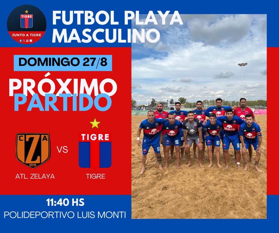 #ClubAtléticoTigre #FútbolplayaEscobar #AtléticoZelaya #FútbolPlaya