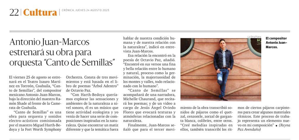 antoniocomposer's tweet photo. Gracias @LaCronicaDeHoy por el increíble espacio: https://t.co/9GeyHZiU1C