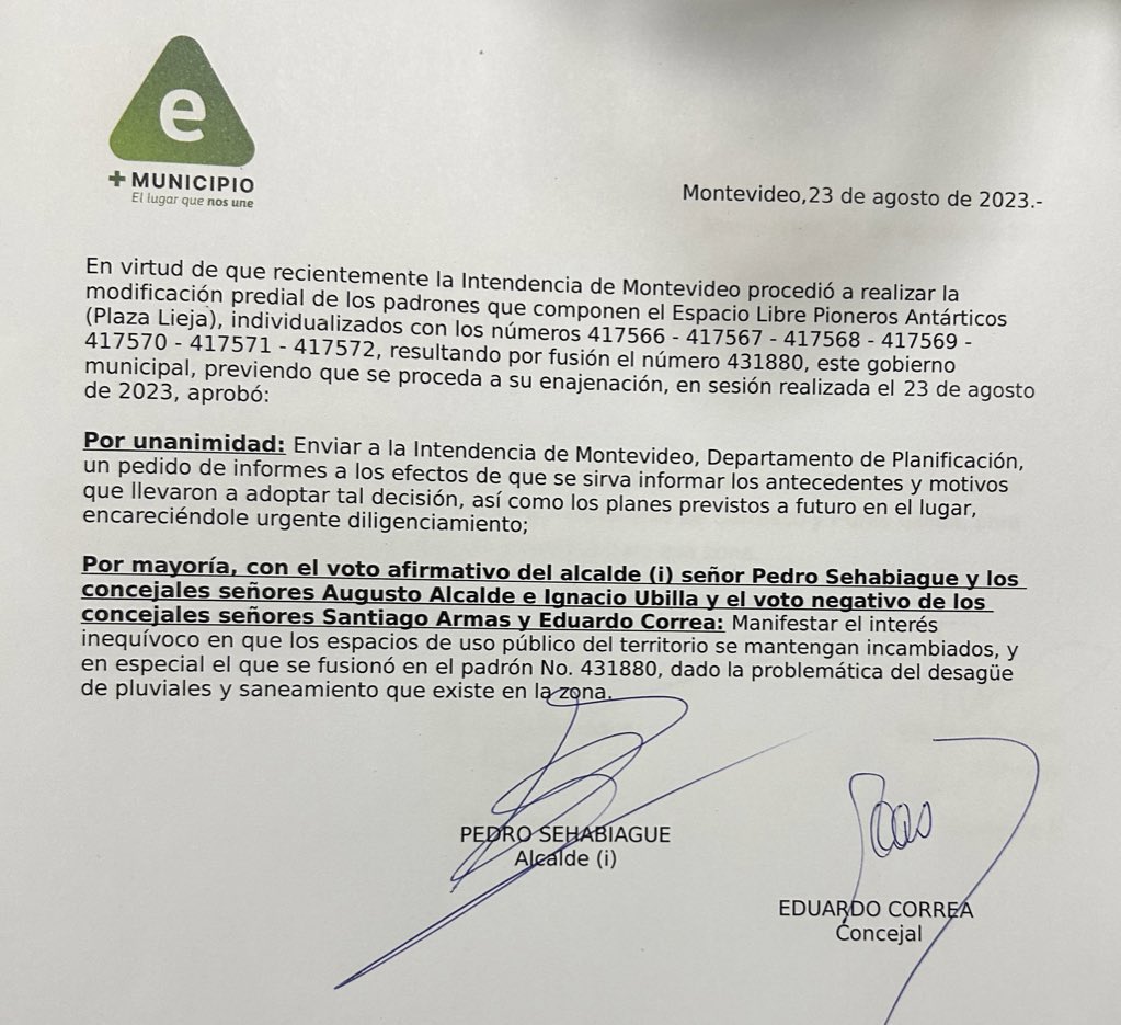 PedroASG_'s tweet photo. La mayoría en el @MunicipioE, conformada por el Partido Nacional y Partido Colorado defiende a los vecinos ante estas visiones sesgadas por cálculos electorales y la necesidad de hacer caja de la Intendencia de Montevideo. 
@memeruizalcalde @ignacioubilla @AlcaldeAugusto https://t.co/lLTsBZgrPl