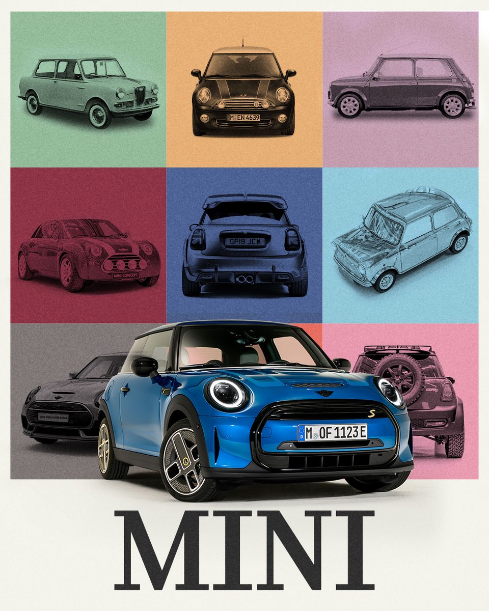 MINImexico's tweet photo. Estilo inconfundible y diseño icónico desde nuestra primera era. ¿Estás listo para lo que sigue? 🤩 ✨
#MINIEras #MINIHeritage #MiniClassic #MINIMexico https://t.co/RoO9OxiGyM
