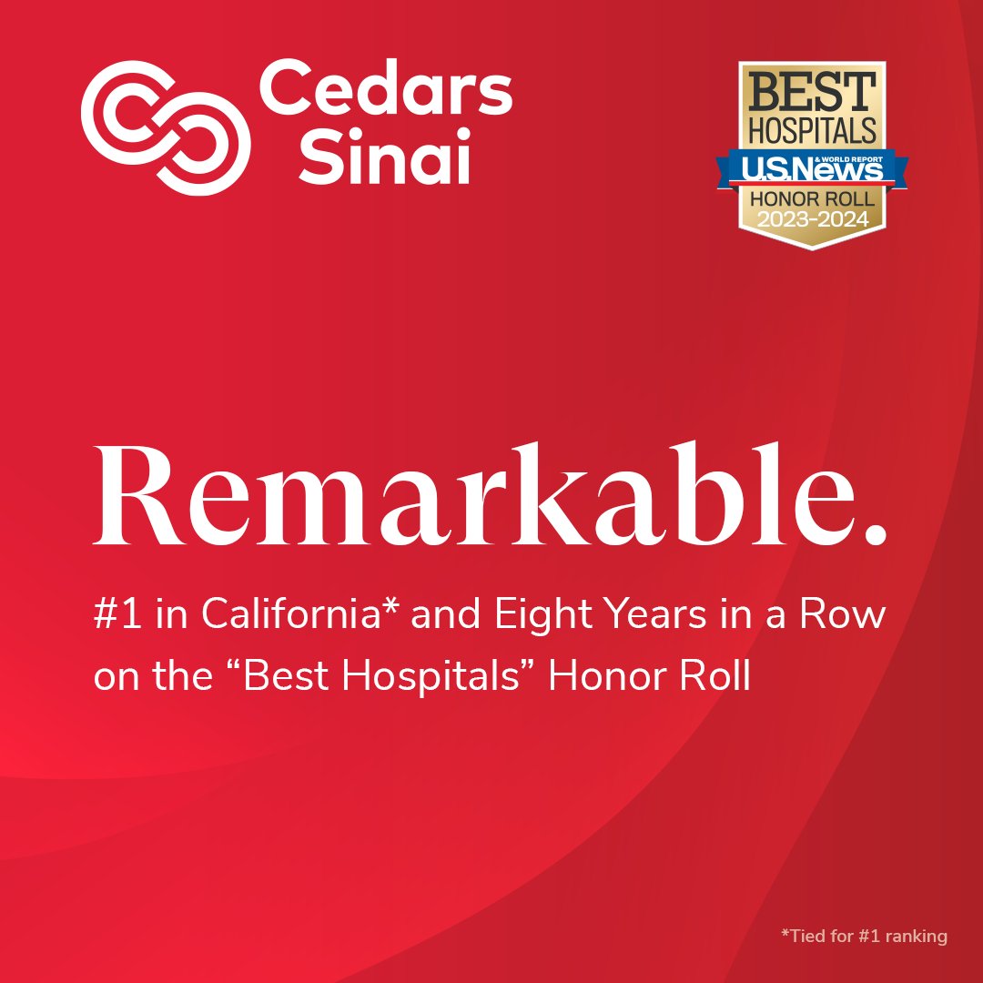 We're so proud to have @CedarsSinai recognized for the 8th year in a row!  #CedarsSinaiProud #BestHospitals @usnews @USNewsHealth