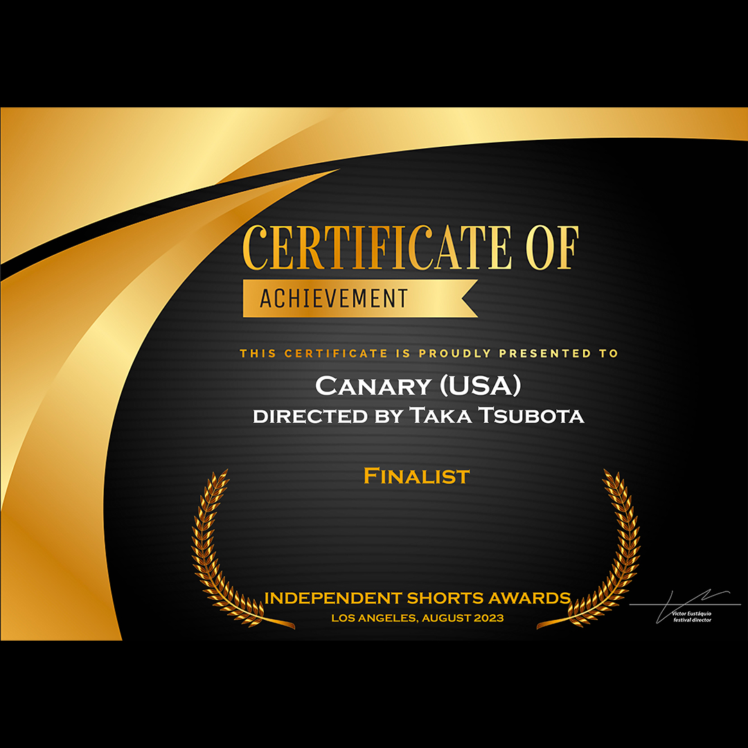 Canary won multiple awards this month!!
<a href="/IShortsAwards/">Independent Shorts Awards</a>  <a href="/IndieXFest/">IndieX Film Fest</a> 

The next LA screening is Sept 9th (Sat) in Hollywood