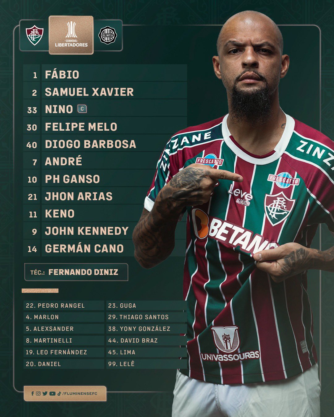 Fluminense x Olimpia: onde assistir, horário, escalações e desfalques do  jogo pela Libertadores - Lance!