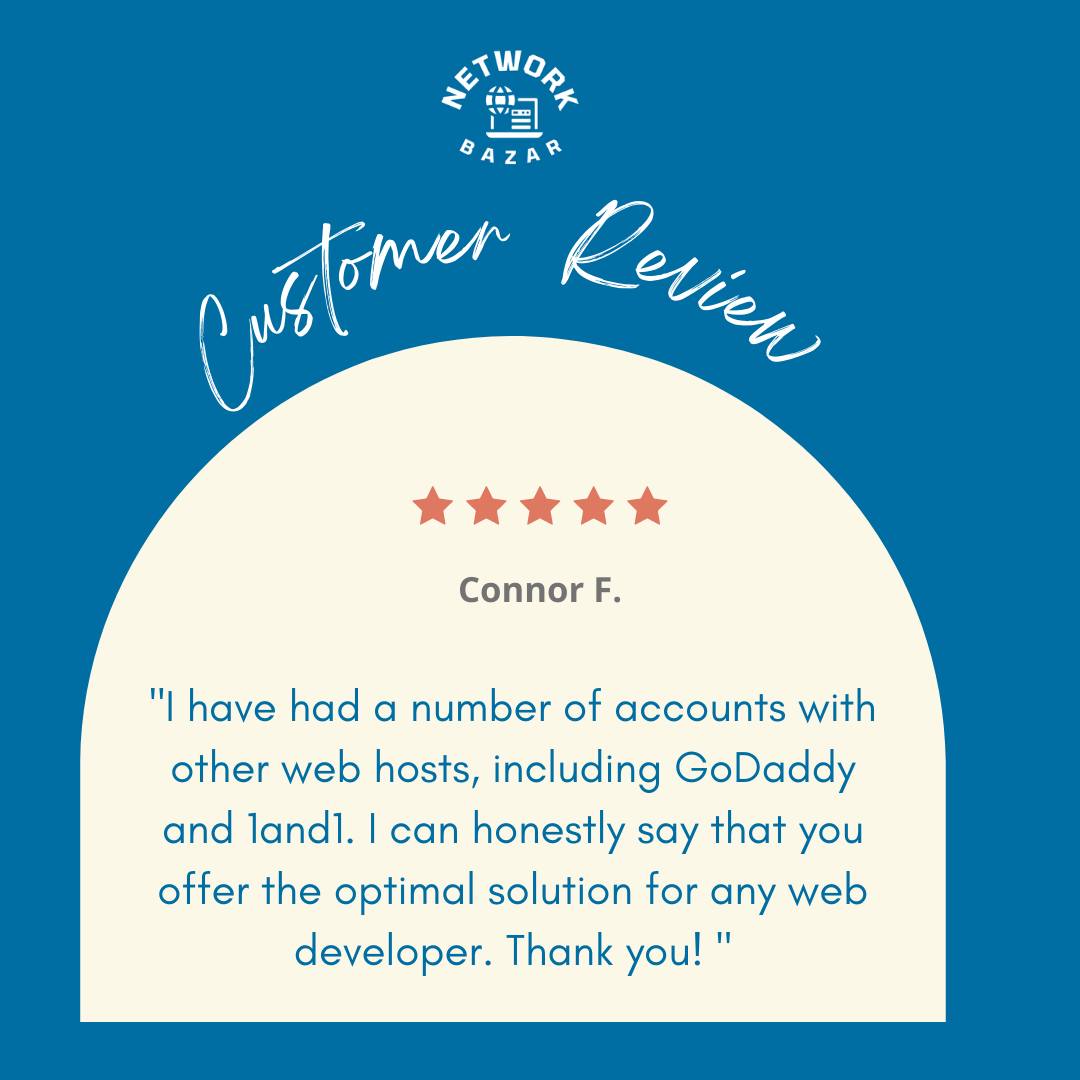 Thank you for your positive feedback, Connor. We truly appreciate it.

For affordable web hosting, VPS or any server, check out networkbazar.com.

#WebHosting #webhostingservices #webhostingprovider #webhostingcompany #webhostingpack