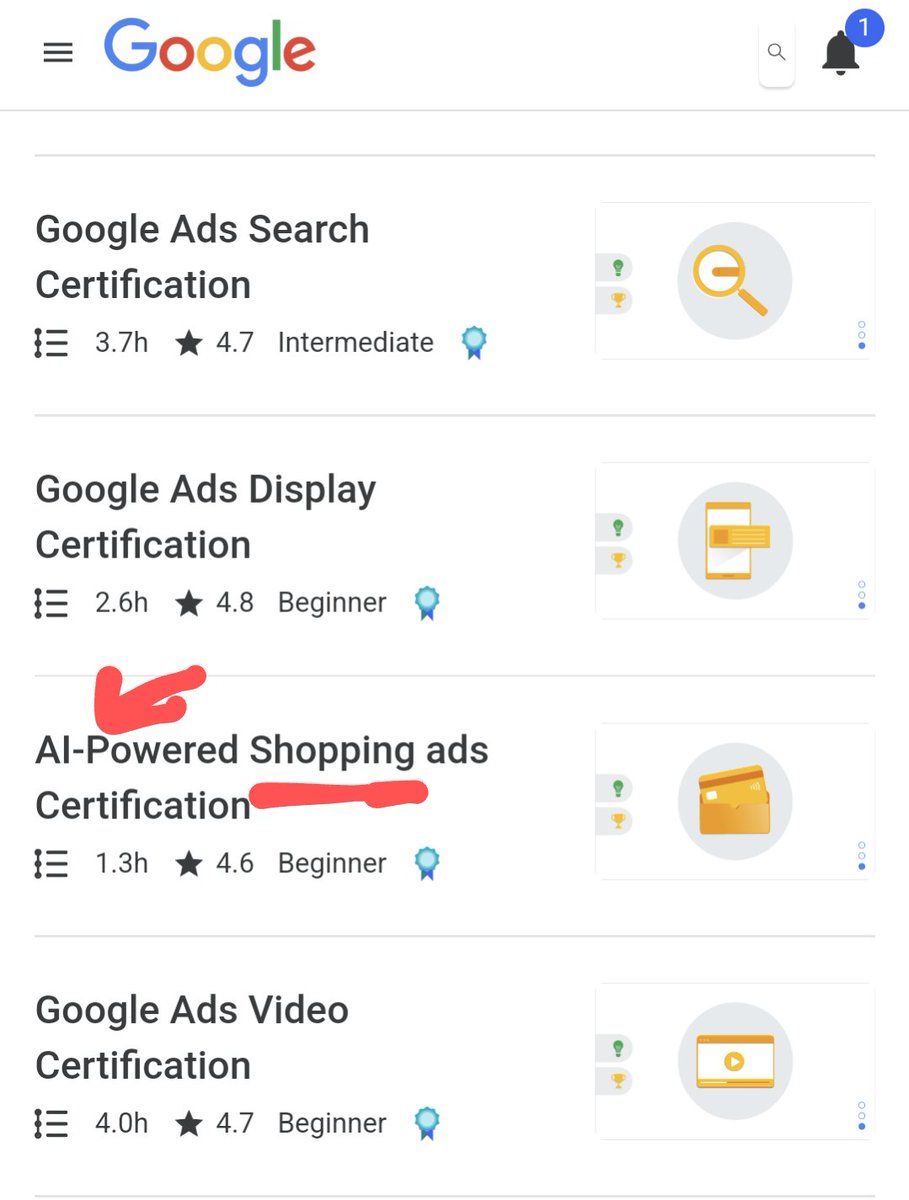 Y'all, whoever manages the curriculum for Google SkillShop is out of control The Google Ads Shopping Ads Certification has been replaced by the 'AI-Powered Shopping ads certification' While I appreciate that the exam was FINALLY updated, just call it PMax & Shopping 😂