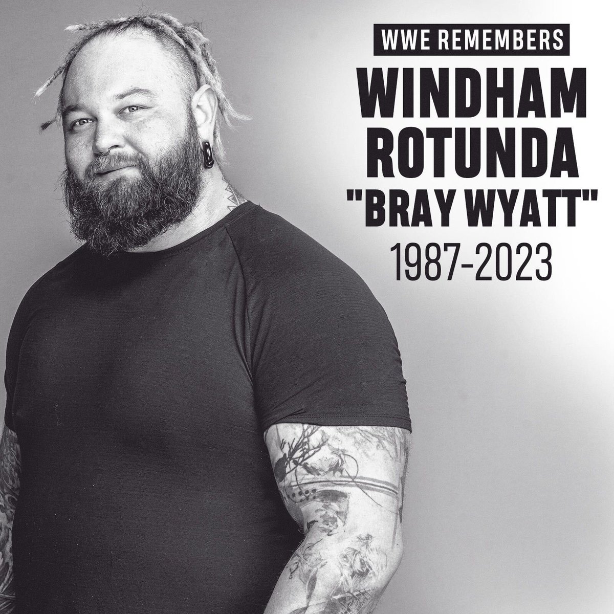 WWE is saddened to learn that Windham Rotunda, also known as Bray Wyatt, passed away on Thursday, Aug. 24, at age 36. WWE extends its condolences to Rotunda’s family, friends and fans.
