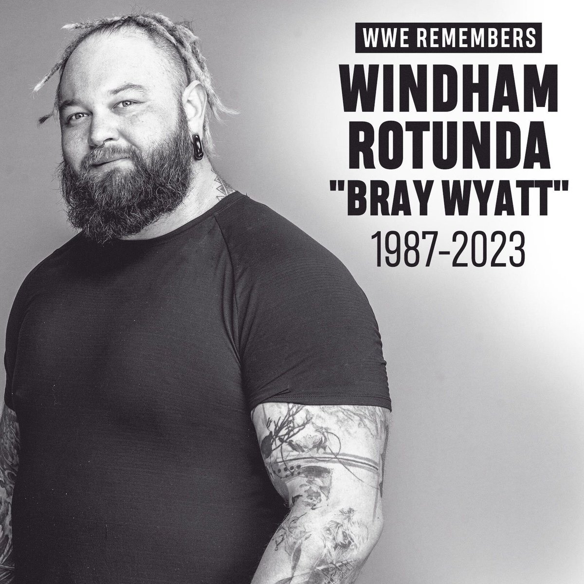 WWE is saddened to learn that Windham Rotunda, also known as Bray Wyatt, passed away on Thursday, Aug. 24, at age 36.

WWE extends its condolences to Rotunda’s family, friends and fans.