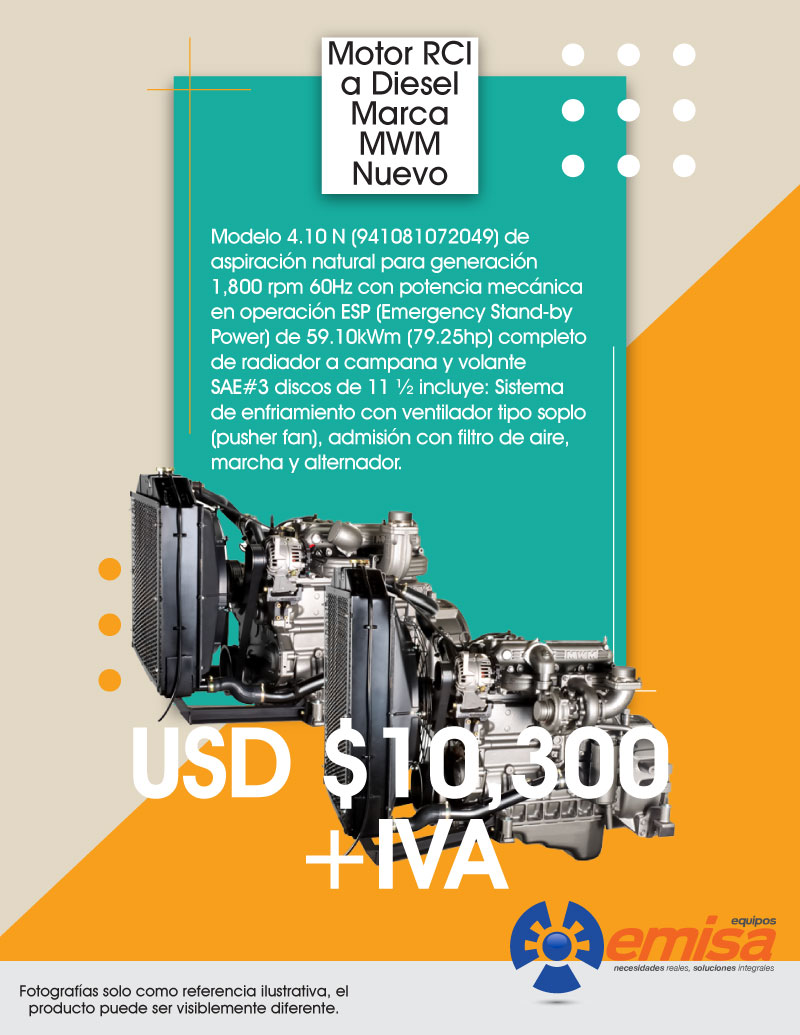 MotoresEMISA's tweet photo. Motor RCI a diesel NUEVO marca MWM modelo 4.10 N (941081072049). Detalles en las fotos: https://t.co/9dQsKm0EGX