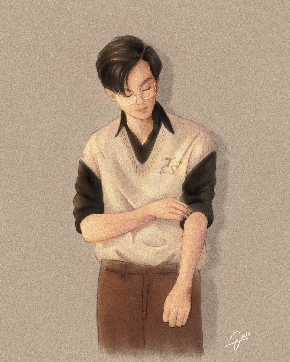 tsetchaiklatte's tweet image. eddy in vests ♥️ #fanart #twosetviolin
