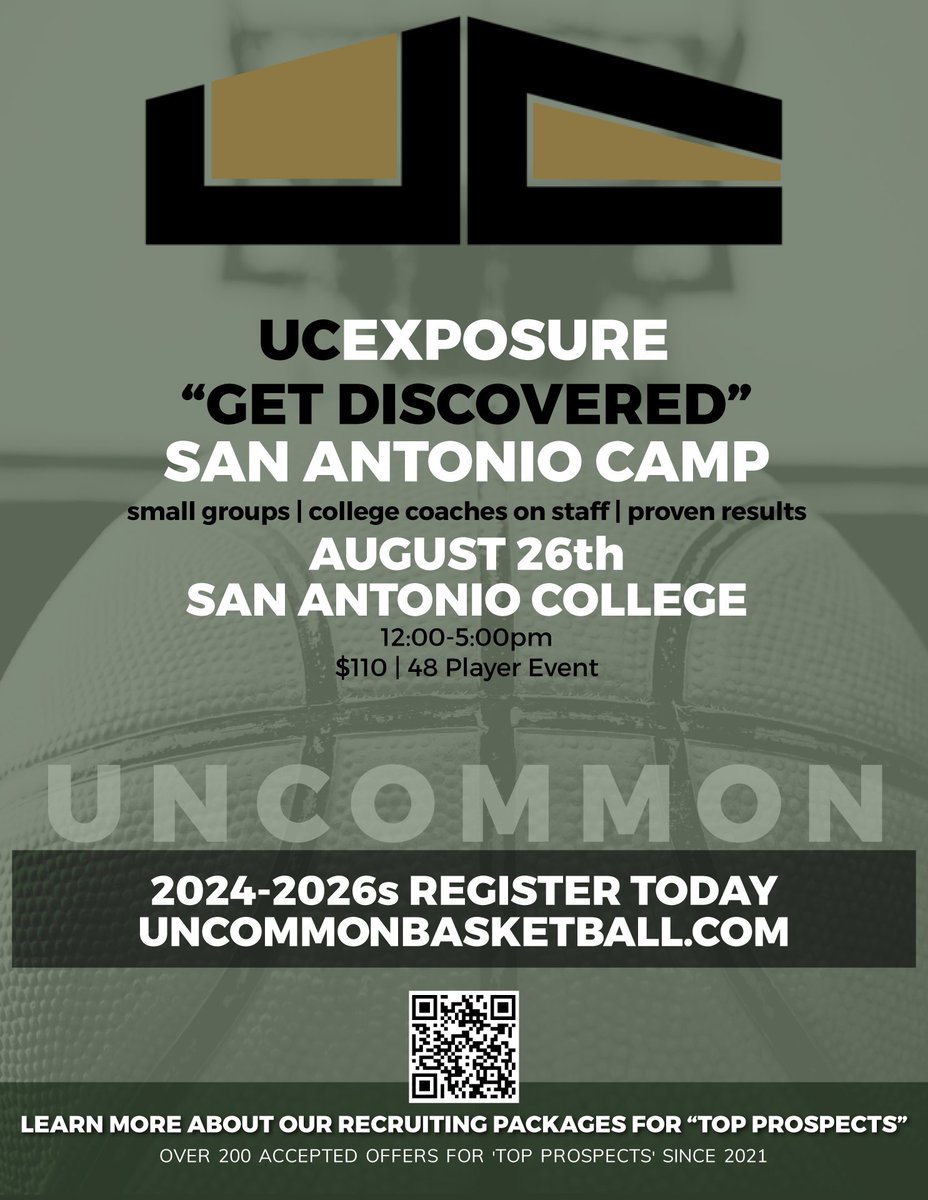 UC_Exposure's tweet photo. Insight on the Uncommon Approach to gaining Exposure and the upcoming SA Camp! Tune in below to learn more about the Event. #Only48 #YourOddsAreGreat #UCExposure @WagnerboysBball @SteeleHoops @EliteArnold @ProSkillsATX @ATXFUTURE1 @SAHoopsElite @ChapBasketball @JudsonHoops1 https://t.co/8Kpc2Nz0l0