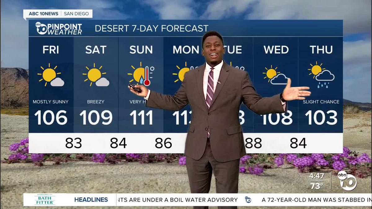 SAN DIEGO: Picture-perfect weekend weather is on the way, before an intense warmup early next week🥵
10news.com/weather/san-di…