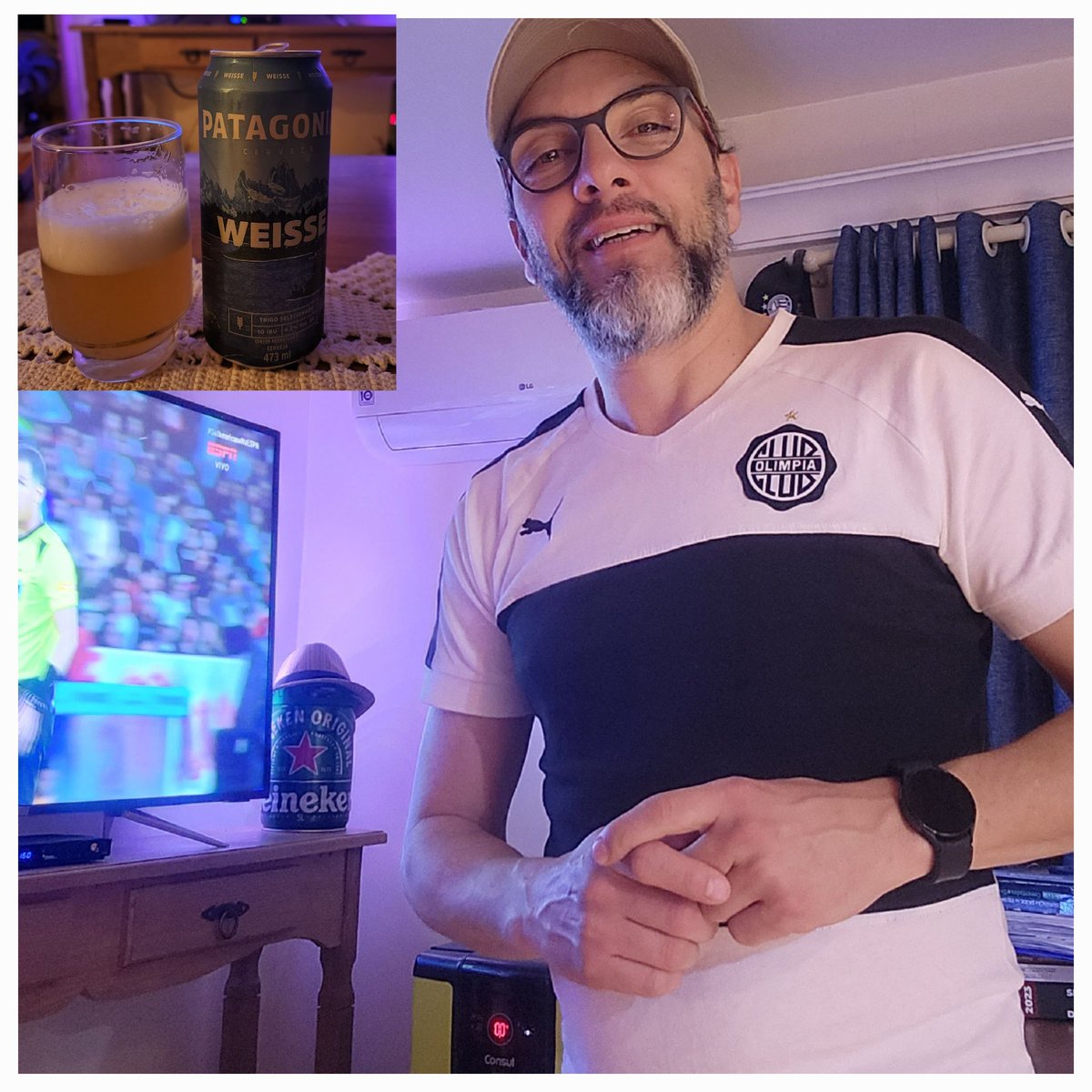 dalbuenno's tweet photo. No "esquenta" e devidamente "fardado" para a noite de Copa Libertadores | "...se não pode com seu 'inimigo', junte-se a ele..."! 🤣 #FLUxOLI #MMDQF @agsportlight @maurocezar ⚽️🍻 https://t.co/US9DEPp9MQ