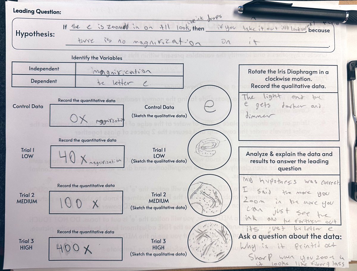 First #lab of the year! 
Because of this #ScienceReps template, I have a solid idea of where Ss’ starting points are on some #SEPs and what we need to rep out.
We get to do it again next week (different lab, similar template) 
#Eduprotocols #NGSS #MathReps #ScienceTs