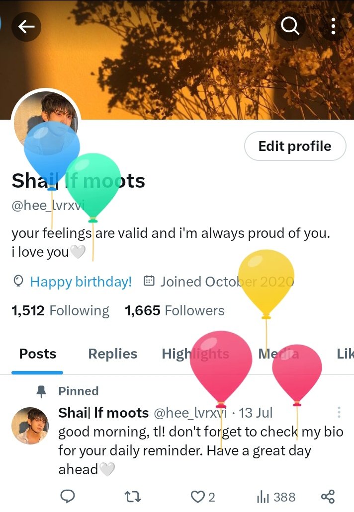 I got balloons today 🥺🥰