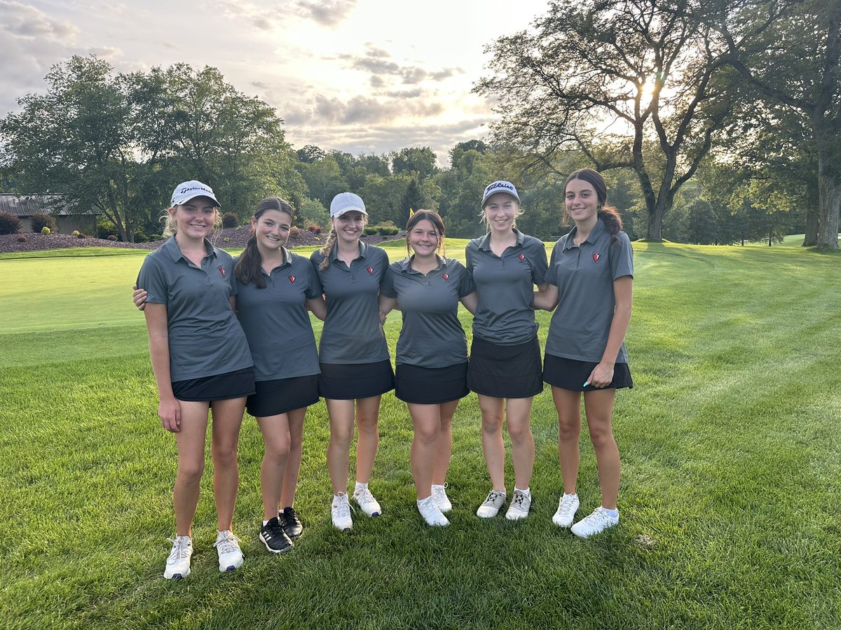 PTHSGirlsGolf's tweet photo. After being rained out yesterday, the girls come back to win against Mt. Lebo 164-201 (New low score of the season🎉) Shoutout Benson & S. Severns (39) and Vowcheck (40)!! 🙌👏 #lowscore #winningstreak https://t.co/rq5YTKWbW3