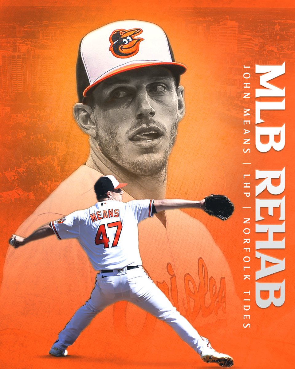 NorfolkTides's tweet photo. Tomorrow night, John Means will make a rehab start for us against the Durham Bulls!  First pitch is set for 6:35 PM --

Get your tickets: https://t.co/CylrVoPpoc https://t.co/s5F6YB33hW