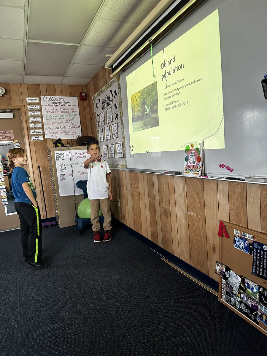 Working on presentation skills after working on a Place Value math PBL project! They enjoyed learning powerpoint and are currently working on another one for their enrichment block! #3rdGradeGifted <a href="/VCSManateeCove/">Manatee Cove Elementary</a> <a href="/ADouglasVCS/">Alicia Douglas</a>